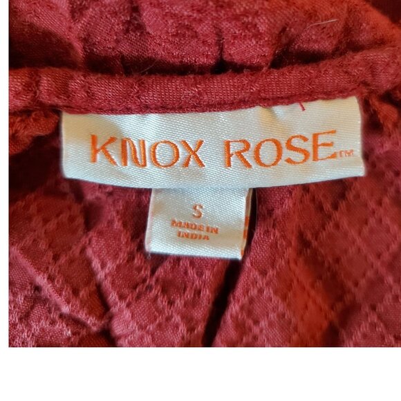 Knox Rose Womens Bohemian Embroidered Mini Dress Maroon Long Sleeve Small - Picture 11 of 12